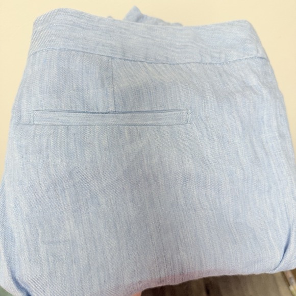 Banana Republic‎ Martin Fit Women's Light Blue Linen Pants Size 12 - Picture 1 of 9